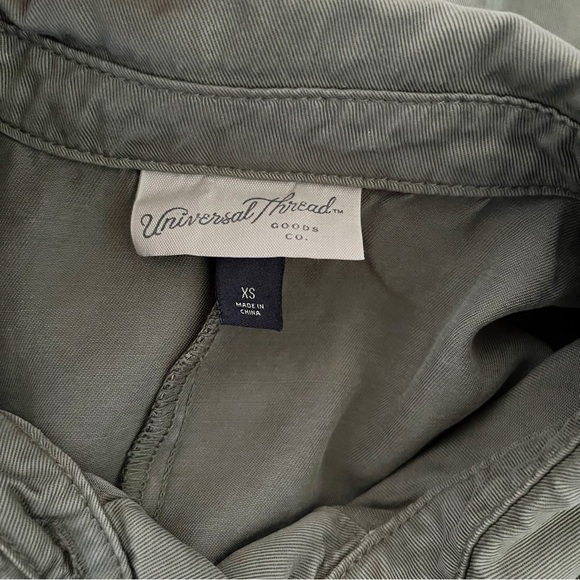 Universal Thread Romper Women's XS Army Green Pockets Drawstring Waist Lyocell - Picture 6 of 6